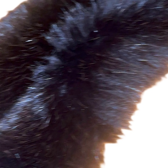 Authentic FENDI Silk Pecan Stripe Fox & Rabbit Fur Shawl - Picture 7 of 16